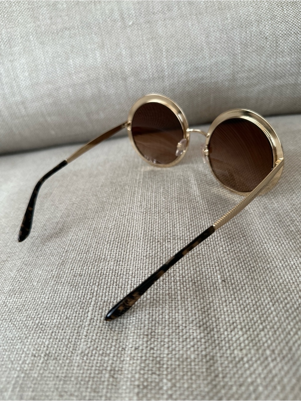 Dolce & Gabbana Gold Tone/Havana DG2179 Round Sunglasses - Picture 13 of 16